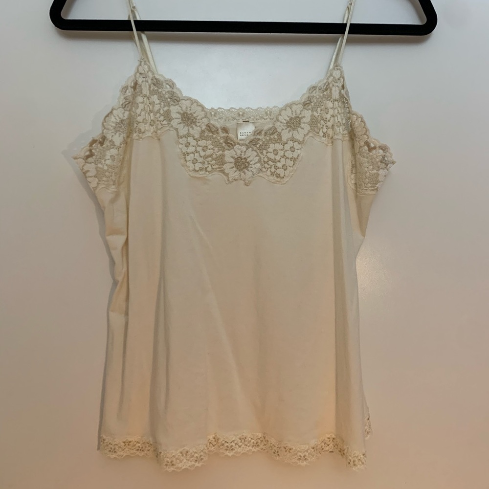 Banana Republic Cream Lacy Camisole